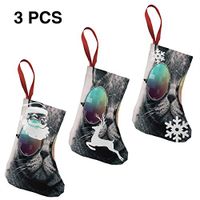 Christmas Stockings Cat Wearing Glasses is Cool Marvellous Xmas Socks for Personalized Family Holiday