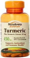 Sundown Naturals Turmeric 450 mg Capsules 90 ea (Pack of 10)