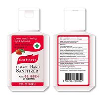 Dowager Botanical Hand Sanitizer Gel,60ml/2oz Free Foaming Hand Sanitizer,No Rinse Foam Hand Soap Gel,Kid Friendly,Travel Size with Moisturizing Formula (Red)