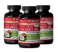 Coconut Oil softgels - Extra Virgin Coconut Oil 3000 - Support Healthy Skin and Nails (3 Bottles)