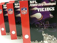 NFL Minnesota Vikings Power Strip Bandages (Pack of 3)