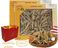 DABC OAK LAND 8OZ*2=453g/2 Boxes American Ginseng,Hand-Selected Wisconsin Farmed Ginseng Root | Long Small |美国威斯康辛州 长枝西洋参 花旗参 礼盒装 |Cultivated Wisconsin American Ginseng WI 063# Box