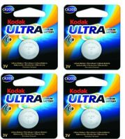 Kodak Ultra CR2032 3V Lithium Button Battery Exp 2023FOUR Pack