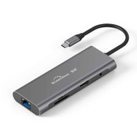 USB C Hub, 9-in-1 Multiport USB C Adapter for MacBook Pro and Other C-Type laptops
