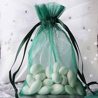 Efavormart 10PCS Hunter Organza Gift Bag Drawstring Pouch Wedding Favors Bridal Shower Treat Jewelry Bags - 4"x6"