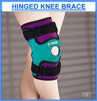 Proline Neoprene Hinged Knee Brace Support With Nylon Composite Hinges-XLarge, Purple /Apple Green