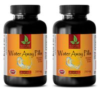 antioxidant Tea - Water Away Pills 700 Mg - Premium Herbal Blend - Green Tea Supplement - 2 Bottles (120 Capsules)