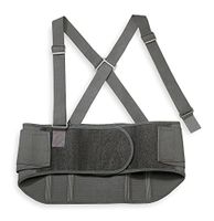Condor Black Elastic Back Support with Stay, Back Support Size: 2XL, 9" Width, Fits Waist Size 42" to 46" - 1UM58