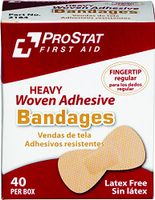 ProStat First Aid 2184 Heavy Woven Regular Fingertip Adhesive Bandages (Pack of 40)
