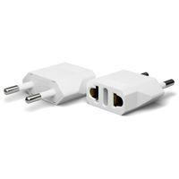 Unidapt Europe Travel Plug Adapter - European Power Wall Adaptor, Travel from America, US to EU, Euro plugs (2 piece)