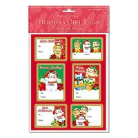 Holiday Lucky Cat 18 Pack Adhesive Hawaiian Christmas Gift Tag Labels
