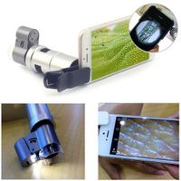 FidgetGear 65X 100X 200X Zoom Clip-on HD Microscope Phone Camera Lens with LED for Mobile 200X Microscope Camera Lens Google Pixel XL / 2XL