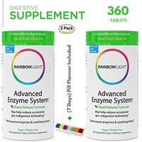 Rainbow Light - Advanced Enzyme System (2 Packs of 180 Vegetarian Caps) - Reduce Occasional Gas, Indigestion & Bloating - Vegan | Gluten-Free