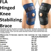 Fla 37-104LGBLK Safe-T-Sport Hinged Stabilizing Knee Stabilizing Brace, Black, Large