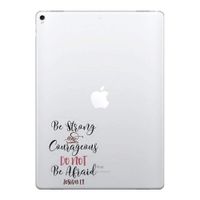 FINCIBO 5 x 5 inch Christian Bible Joshua 1:9 Removable Vinyl Decal Stickers for iPad MacBook Laptop (Or Any Flat Surface)