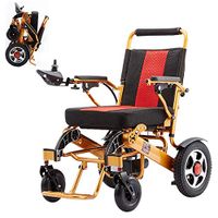 ASDY Foldable Electric Power Wheelchair, Travel Lightweight Motorized Electric Power Wheelchair Scooter, Polymer Li-ion Battery(20Ah)
