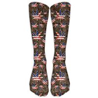 American Flag Pot Leaf Casual Unisex Sock Knee Long High Socks Sport Athletic Crew Socks One Size