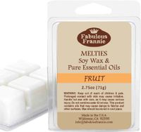 Fabulous Frannie Fruit 2.5oz of 100% Natural Soy Candle Meltie/Tart/Melts with Pure Grapefruit, Lime & Orange Essential Oils