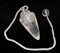 Quartz Smooth Pendulum Dowser Silver Chain