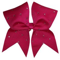 Big Classic Sparkle Cheer Bow- Hot Pink