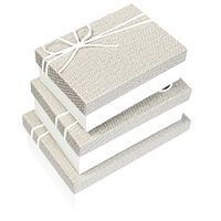 Ikee Design Nesting Gift Rectangle Boxes with Lids 3 Assorted Sizes Ready for Gift Giving