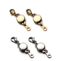Zpsolution Locking Magnetic Jewelry Clasp for Necklace and Bracelet - Set of 4 Glod and Silver