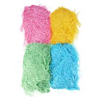 SUPVOX 4pcs 100g Shredded Paper Lafite Grass Cut Paper Shred Filler Recycled Decorative Raffia Confetti Easter Grass for Gift Wrapping Basket Filling