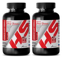 Wellness Formula Herbal Defense - Advanced Sleep Formula 952MG - Natural Complex - melatonin Bulk Supplements - 2 Bottles (120 Capsules)