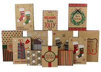 Set of 20 Black Duck Brand Kraft Foil Christmas Gift Boxes in 3 Different Sizes