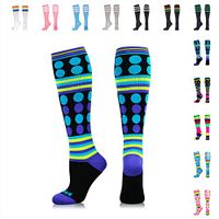 NEWZILL SWAG Compression Socks (20-30mmHg) for Men & Women, BEST Graduated Athletic Fit for Running, Nurses, Edema, Diabetic, Shin Splints, Flight Travel & Pregnancy (Swag Purple, Medium)