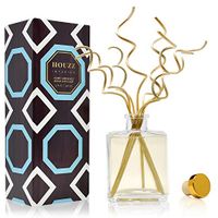 HOUZZ Interior Stress Relief Citrus & Mint Reed Diffuser and Sticks Set – A Relaxing Herbal and Citrus Blend with Spearmint, Peppermint, Jasmine and Sandalwood Essential Oils – Made in The USA