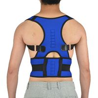 Posture Corrector Magnetic Adjustable Clavicle Brace Shoulder Support Brace for Improve Bad Posture, Thoracic Kyphosis, Shoulder Alignment, Upper Back Pain Relief for Men and Women (XL, Blue)