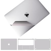 Leze - 4-in-1 Full Body Cover MacBook Skin Protector Decals Sticker for Apple MacBook Air 13-inch 13.3" A1466 & A1369 - Sliver