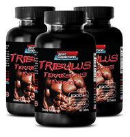Men Testosterone Booster for Sex Drive - TRIBULUS TERRESTRIS Extract 1000MG - Muscle Strength - Tribulus Natural - 3 Bottles 180 Tablets