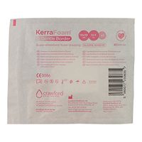 KerraFoam 4" x 4" Gentle Border Foam Dressing for Wound Care (CWL1011) - AIDS Wound Healing by Absorbing and retaining Drainage While Being Gentle on The Surrounding Skin. (1 Each)