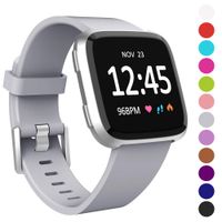 Humenn Bands Compatible with Fitbit Versa/Versa 2/Versa Lite/SE, Silicone Adjustable Replacement Classic Accessory Wristband Fitness Straps for Women Men