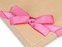 Pack Of 50, 12" Pretty Pink Satin Stretch Wide Loops W/Pre-Tied Bows For Jewelry Boxes