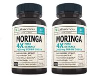 Moringa Oleifera Capsules: 4X Extract Moringa Powder - Super Greens Supplement Powder High Chlorophyll Capsules, Prenatal Dha Breast Feeding Supplements Conception Fertility Prenatal Vitamins Bulk X 2