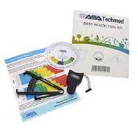 AsaTechmed Body Health Tool Kit - Body Fat Monitors - Skinfold Fat Caliper, Body Tape Measure, BMI Calculator - Instructions and Body Fat Charts for Men and Women (Black)