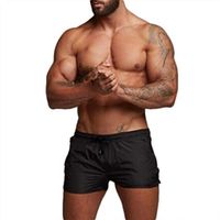 Men's Bodybuilding Gym Running Workout Shorts New Pure Breathable Sports Short Leggings (M, Black 01)