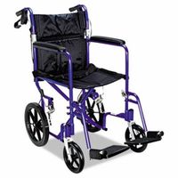 Medline Deluxe Transport Chair - 300 lb Load Capacity