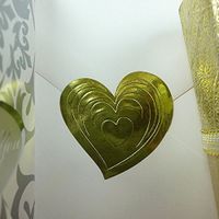 25 PCS Gold Heart Envelope Seals 1-1/2 X 1-3/8 Foil Embossed Stickers