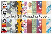 eVincE Large Thick Matte Gift Wrapping Paper | fine Fun Facts on The Wraps | All Occasions | Assorted Interesting Design 10 Wrapping Sheets (Approx 50 x 70 cms)