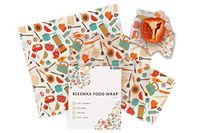 Hsc Beeswax Wrap – 3 Pack – Sustainable product – Organic Ingredients No Chemicals – Safe Eco-Friendly Plastic free Alternative – Reusable and Biodegradable Food Wrap – 3 Sizes Included(Kitchen blue)