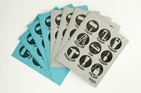 Skoy SK111 Eco-Friendly Swedish Dishcloth-Hardware Design Pack of 8, 7x7, Turquoise and Grey, 8 Pieces