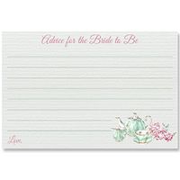 Advice For Bride To Be, Bridal Tea, White, Mint, Pink, Tea Bridal Party, Tea Party, Advice Cards, 24 Printed Cards