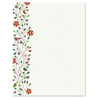 Holiday Twist Christmas Letter Papers - Set of 25 Christmas Stationery Papers are 8 1/2" x 11", Compatible Computer Paper
