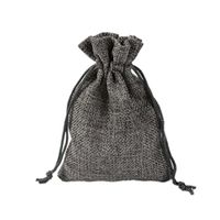 BZCTAH 20 PCS Linen Drawstring Bags Natural Cotton Jewelry Bags for Wedding Shower, 17 x 23cm Durable Jute Burlaps Gift Bags, Party Favors, Jute Sacks Project, Tea Bags, Candy Bags, Gray