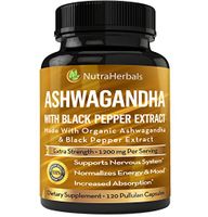 Organic Ashwagandha Root Powder 1200mg - 120 Pullulan Organic Capsules - Ashwaganda Supplement – Black Pepper Extract for Increased Absorption
