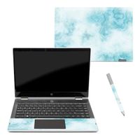 Mightyskins Skin Compatible with Pavilion X360 14" (2018) - Blue Marble | Protective, Durable, and Unique Vinyl Decal Wrap Cover | Easy to Apply, Remove, and Change Styles | Made in The USA